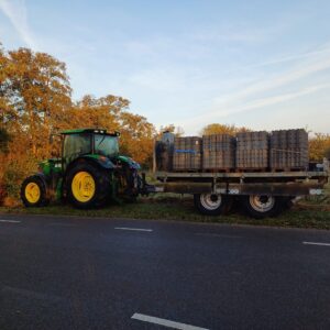 Trekker met graskeien